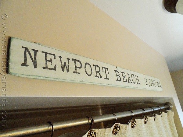 Weathered Newport Beach Sign - Crafts by Amanda