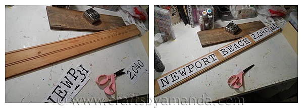 How to make a Weathered Newport Beach Sign from CraftsbyAmanda.com @amandaformaro