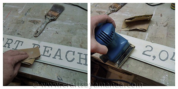 How to make a Weathered Newport Beach Sign from CraftsbyAmanda.com @amandaformaro