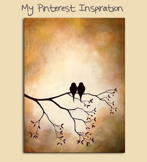 Birds on a Branch Silhouette Painting - My Pinterest Inspiration @amandaformaro