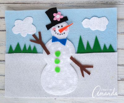 Snowman Crafts: How to make a Snowman Felt Board