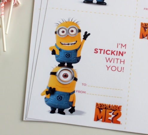 Despicable Me Crafts and Free Valentine Printable!