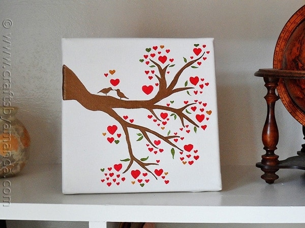 love birds in a tree painting