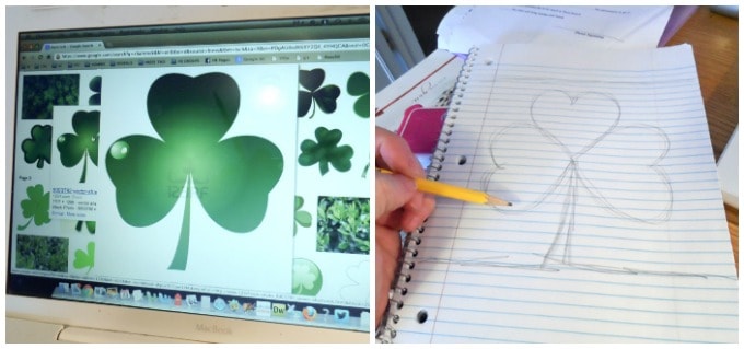 Steps for making a Shamrock Tree: Collage