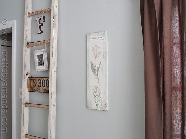 Vintage Wildflowers on Wood by CraftsbyAmanda.com @amandaformaro