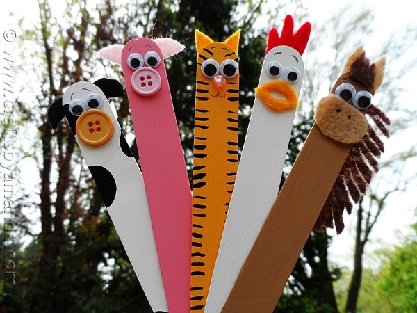 farm animals made from craft sticks