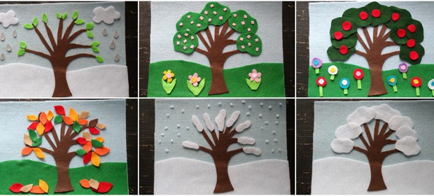 Felt Board Craft: 4 Seasons Felt Board