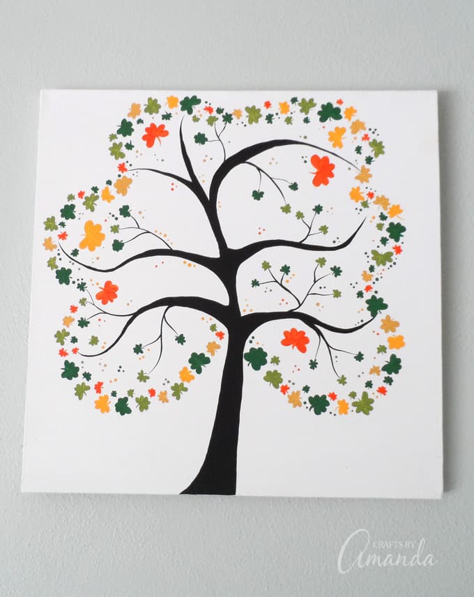 Shamrock Tree on Canvas