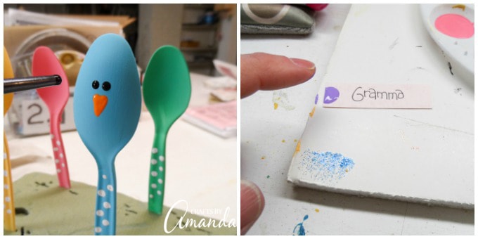 Plastic Spoon Chicks for Easter step 11 and 12