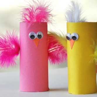 Spring Craft: Cardboard Tube Birds