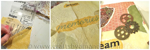 Tutorial - Book Cover Craft: Faux Vinyl with Mod Podge via CraftsbyAmanda.com @amandaformaro