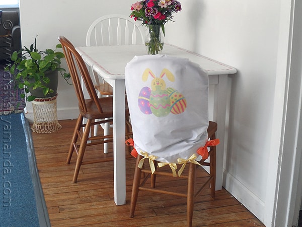 Easter Egg and Bunny Chair Cover from CraftsbyAmanda.com @amandaformaro