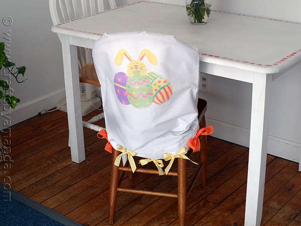 Easter Egg and Bunny Chair Cover from CraftsbyAmanda.com @amandaformaro