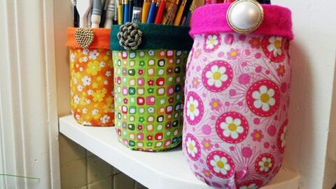 Mod Podge Fabric Jars - Crafts by Amanda