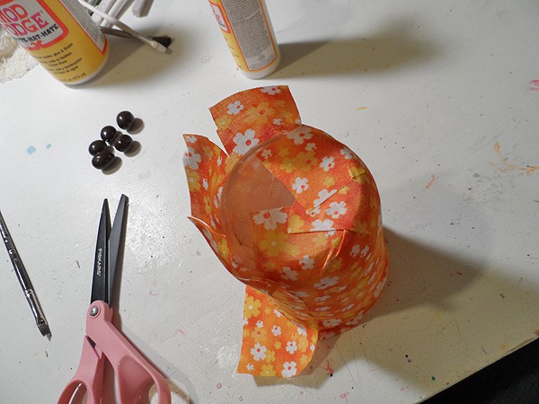 Mod Podge Fabric Jars via CraftsbyAmanda.com @amandaformaro