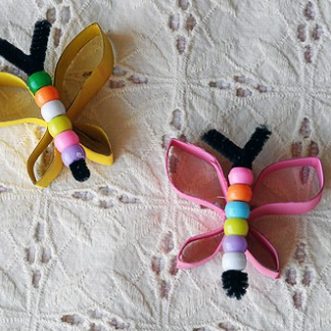 Butterfly Craft: From Cardboard Tubes and Beads