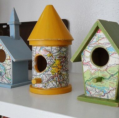 Road Map Birdhouses from CraftsbyAmanda.com @amandaformaro