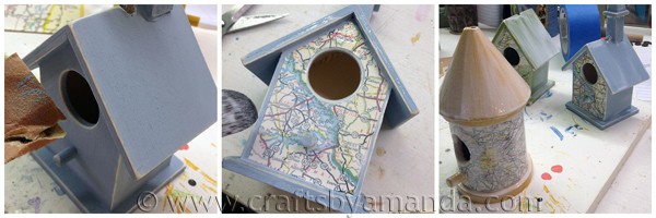 Road Map Birdhouses from CraftsbyAmanda.com @amandaformaro