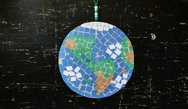 Earth Day Craft: Mosaic Earth