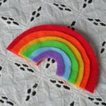 Rainbow Crafts: Layered Felt Rainbow Magnet at CraftsbyAmanda.com @amandaformaro