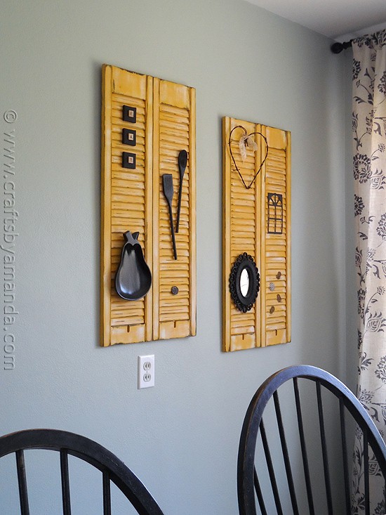 Makeover: Distressed Shutters at CraftsbyAmanda.com @amandaformaro