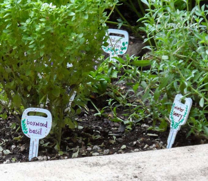 Recycled Key Garden Markers