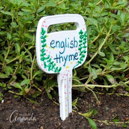 Recycled Key Garden Markers: an easy recycled craft for the garden!