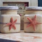Textured Glass Beach Canisters