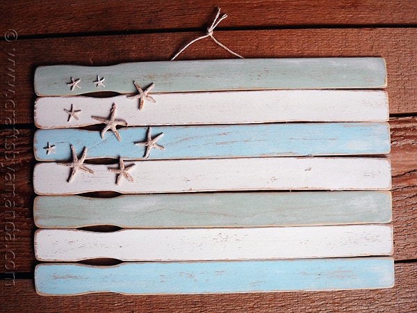 Weathered Paint Stick Beach Flag by CraftsbyAmanda.com @amandaformaro