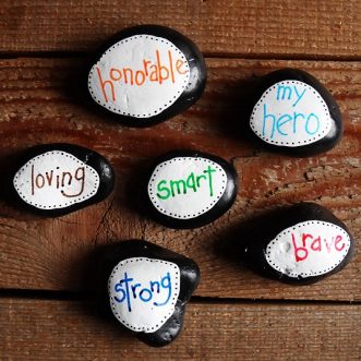 Father's Day Hero Stones by CraftsbyAmanda.com @amandaformaro