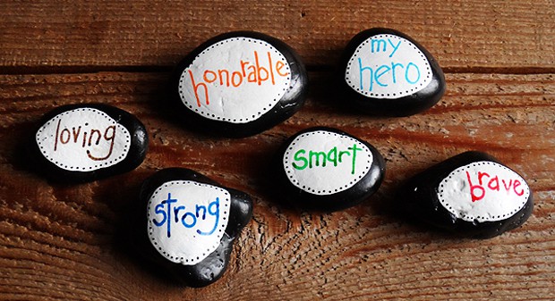 Father's Day Hero Stones- Father's Day Gift Idea - Crafts by Amanda