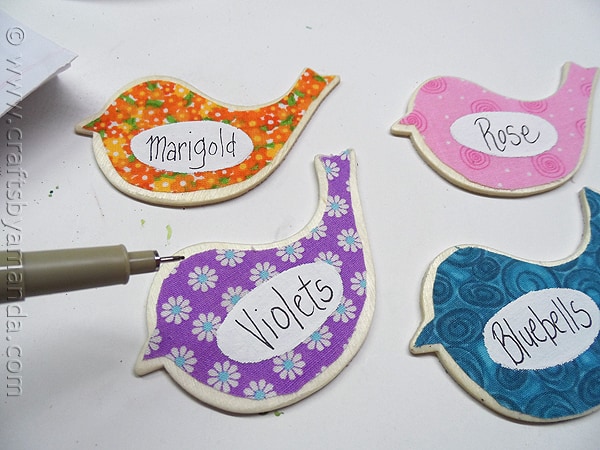 Birdy Flower Markers for Your Garden at CraftsbyAmanda.com @amandaformaro