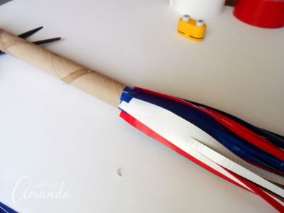 How to make a patriotic duct tape parade stick step 6