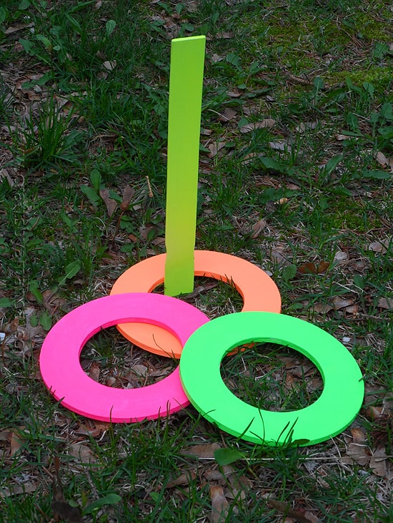 Neon Ring Toss Game by CraftsbyAmanda.com @amandaformaro