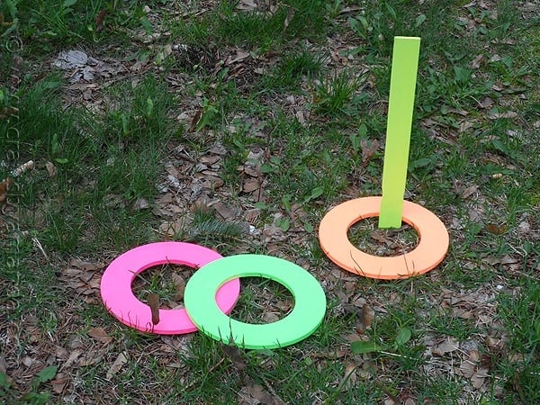 Neon Ring Toss Game by CraftsbyAmanda.com @amandaformaro