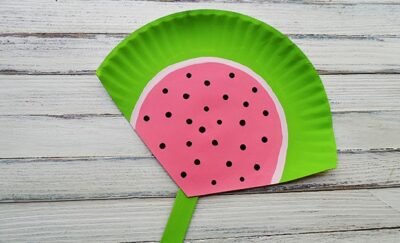 Paper Plate Watermelon Fan Tutorial - Crafts by Amanda