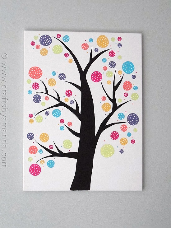 Polka Dot Circle Tree by @amandaformaro at CraftsbyAmanda.com 