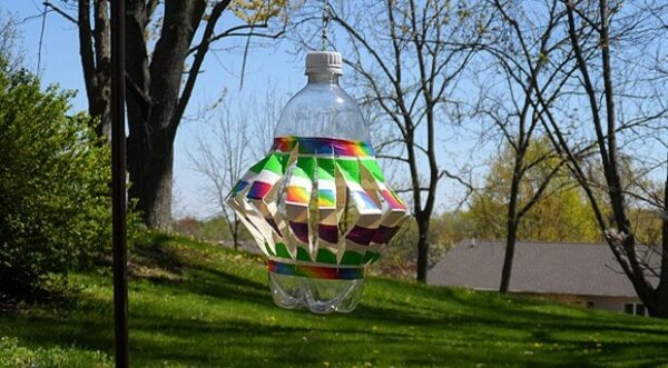 Plastic Bottle Wind Spinner - a recycled craft for kids - Crafts by Amanda