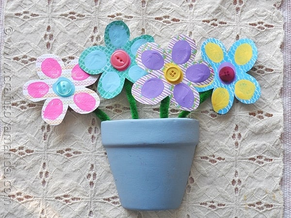 Colorful bouquet of fingerprint flowers