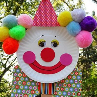 Paper Plate Clown Puppet - Crafts By Amanda