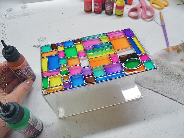 Faux Stained Glass Mosaic Luminary by @amandaformaro CraftsbyAmanda.com