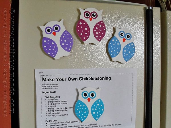 Set of 3 374O Painted Brown Dotted Owl Bird Face Refrigerator Magnet 