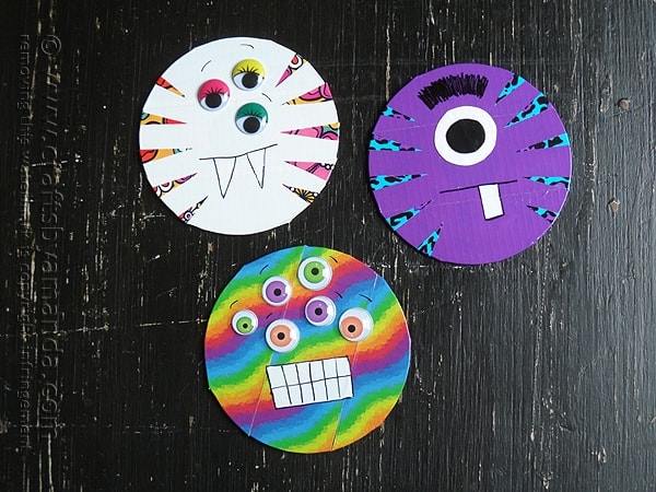 Duck Tape CD/DVD Monsters @amandaformaro Crafts by Amanda