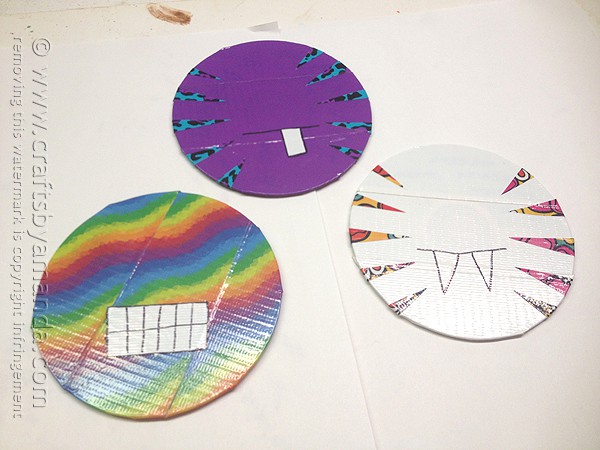 Duck Tape CD/DVD Monsters @amandaformaro Crafts by Amanda