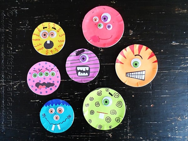 Canning Lid Monster Craft - Crafts by Amanda