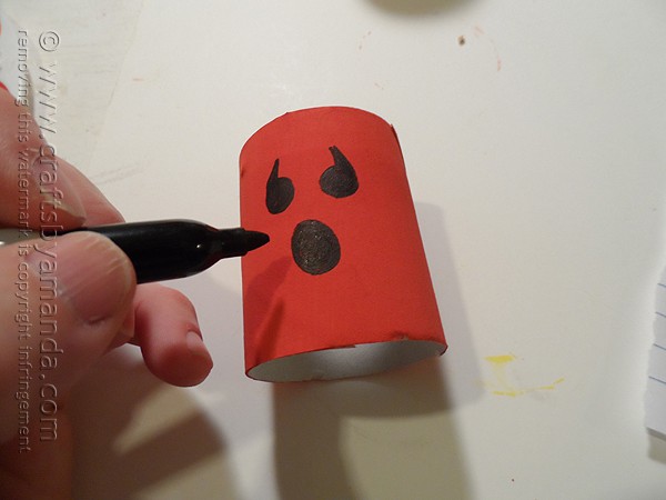 Make Colorful Ghouls from Cardboard Tubes @amandaformaro Crafts by Amanda
