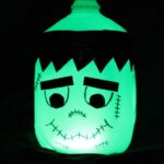 Glow in the Dark Frankenstein Milk Jug by @amandaformaro - Crafts by Amanda
