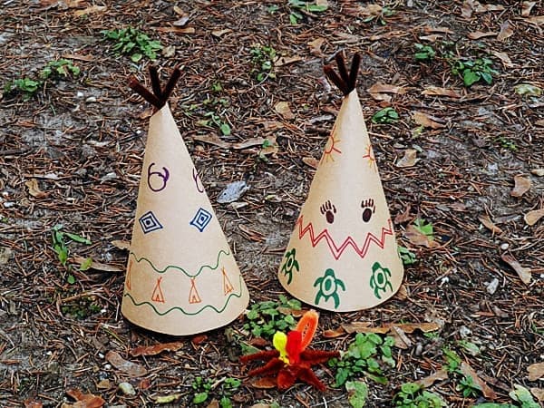 Construction Paper Teepees by @amandaformaro Crafts by Amanda