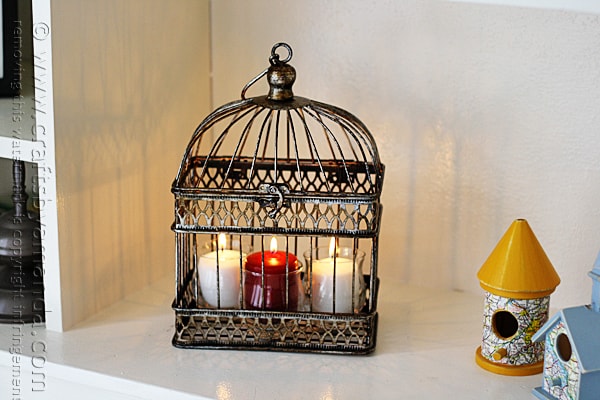 Glitter Candles in a Bird Cage @amandaformaro Crafts by Amanda