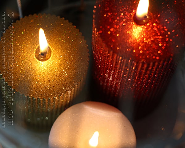 Glitter Candles in a Bird Cage @amandaformaro Crafts by Amanda